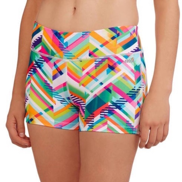 NWT Avia Captivate Bold-Color Print Athletic Workout Shorts Size Medium - Picture 6 of 6